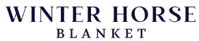 Winter horse blanket displayed prominently with elegant font design