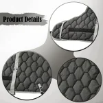 Black winter horse blanket with detailed stitching and adjustable straps