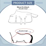 Winter horse blanket size guide showing shoulder length measurements for proper fit